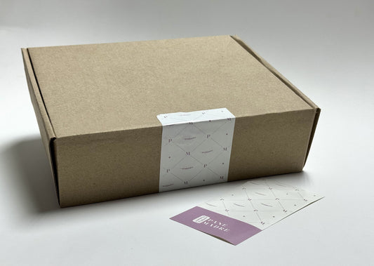 Pack de 100 cajas sin impresión + Stickers de seguridad